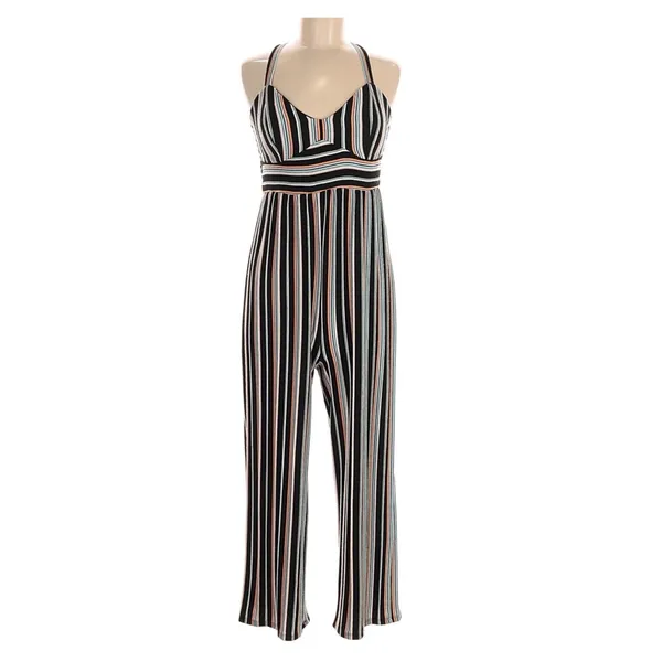 Xhilaration Multicolor Striped Wide Leg Jumpsuit L - Image 3