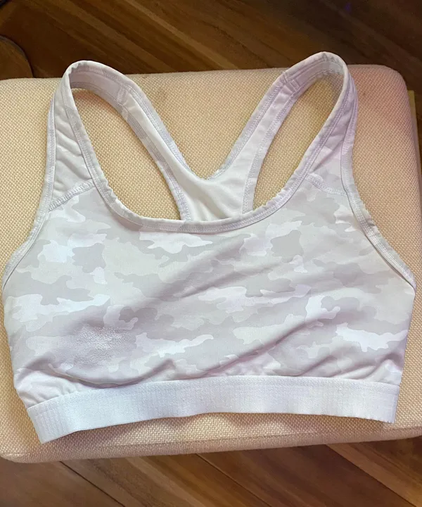 Camo White Sports Bra - Image 2