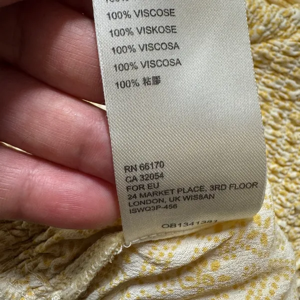 Free People 100%Viscose Little Of Your Love Yellow Floral Jumpsuit Size XS L-20 - Image 13