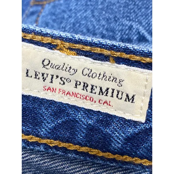 Levi's Women's Blue Medium Wash High Waisted Baggy Wide Leg Denim Jeans Pants 25 - Image 3