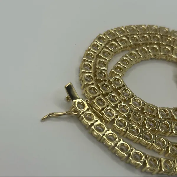 Moissanite Gold Tennis Chain Miami Iced Out Necklace VVS1 5mm 20 Inch Brand New - Image 6