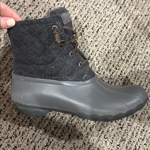 Sperry Charcoal Gray Waterproof Duck Boots - Image 2