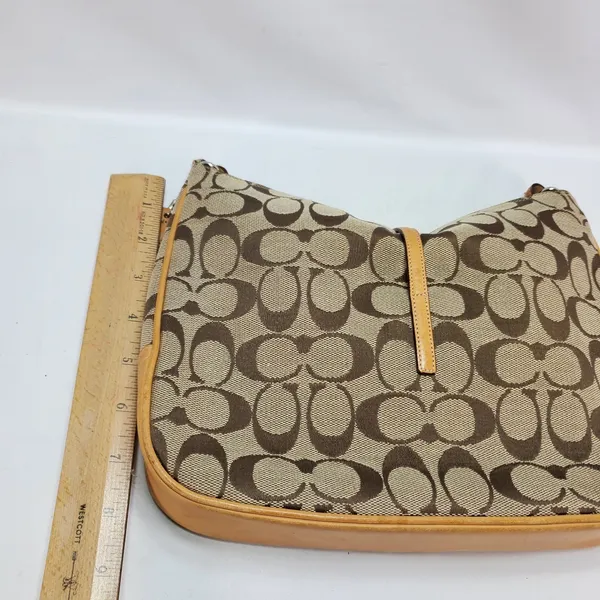 FLAW** COACH Vintage Y2K Hampton Signature Designer Shoulder Handbag Purse 6091 - Image 11