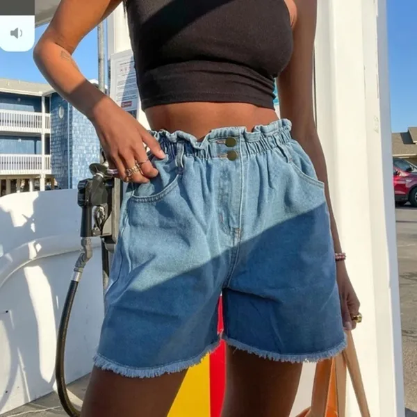 Princess Polly OPEN ROAD DENIM PAPER BAG SHORTS PALE BLUE - Image 7