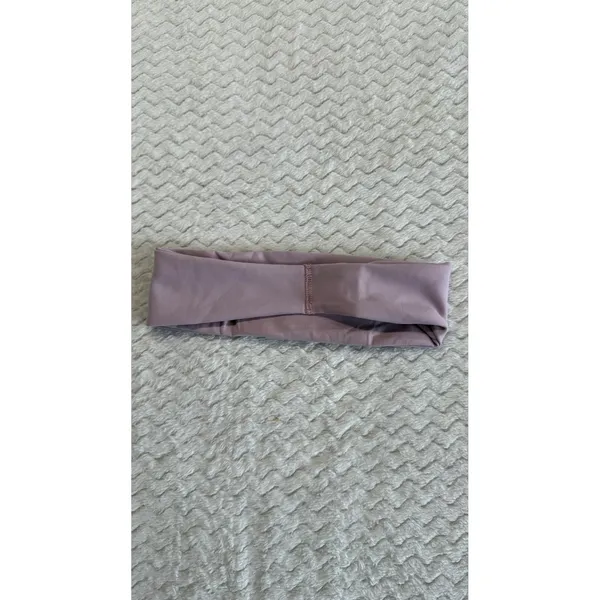 Lululemon Luxtreme Wide Headband Mauve Purple Non-Slip Athletic Yoga Hair Band - Image 4