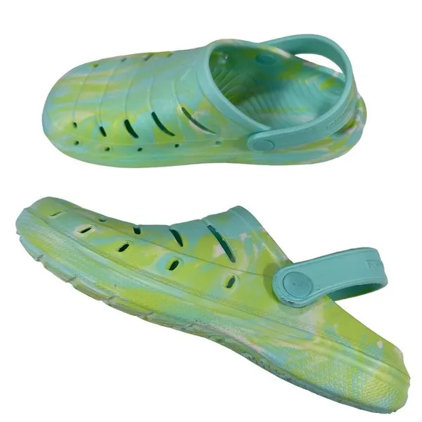 Rugged Shark Tie-die Green EVA Clogs Women’s Size 8 - Image 3