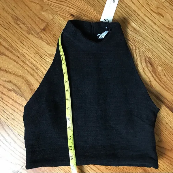 Zara Black Crop Top NWT - Image 2