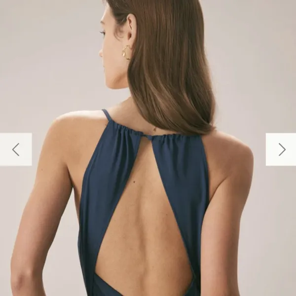 RIHOAS Previous Next The Navy Cowl Neck Cutout Back Maxi Dress 22 - Image 3
