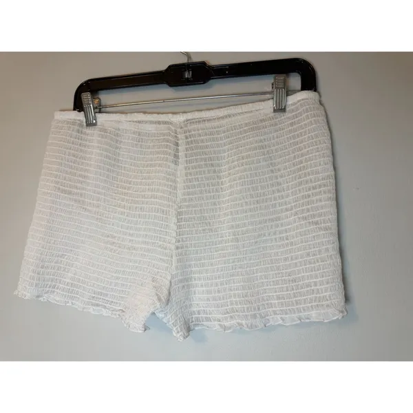 Skims 100% Silk Smocked Shear Boy Shorts Underwear PJ Bottom Sz L NWT $48 - Image 5