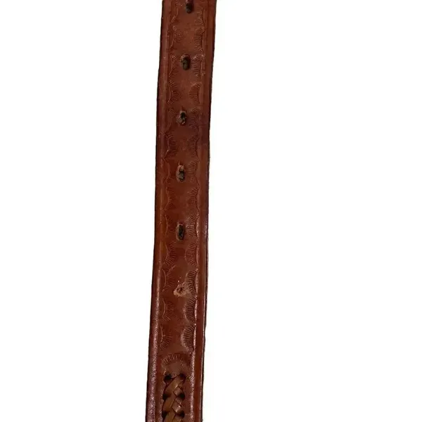 Brown Leather Weaved Western Bohemian Buckle One Size - Image 10