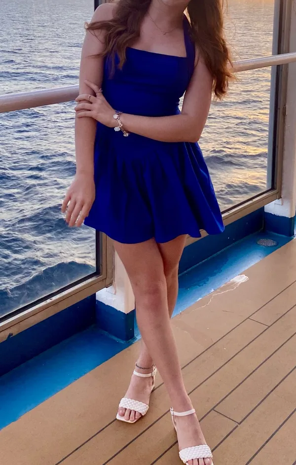 Boutique Dress Blue - Image 2