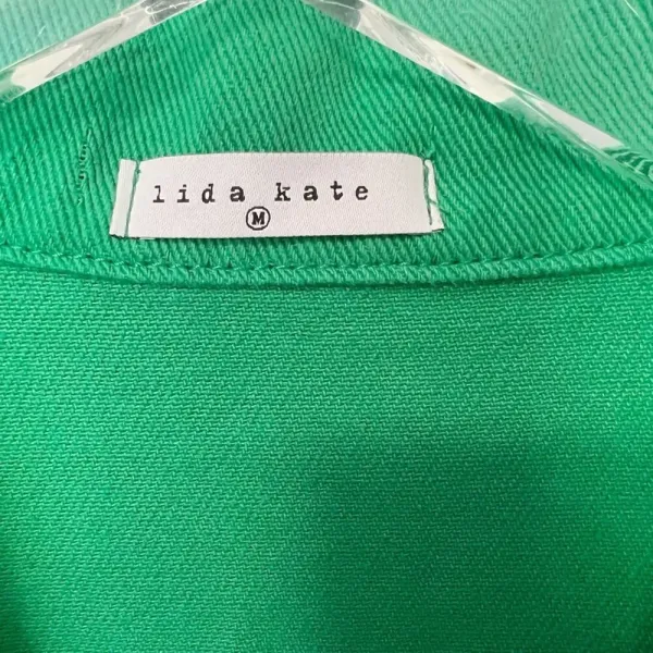 HERRINGSTONES Lida Kate Lucky‎ Me Green Denim Romper Size Medium NWOT - Image 5