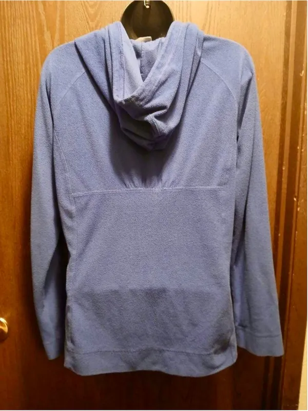 Columbia Women's Medium Blue Fleece Hoodie Pullover EUC INV496 - Image 8