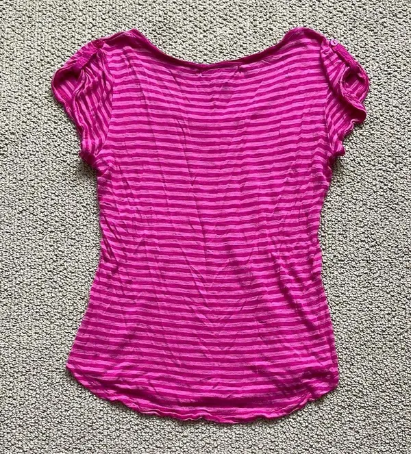 Planet Gold Pink Striped Short Sleeve Tee - Image 8