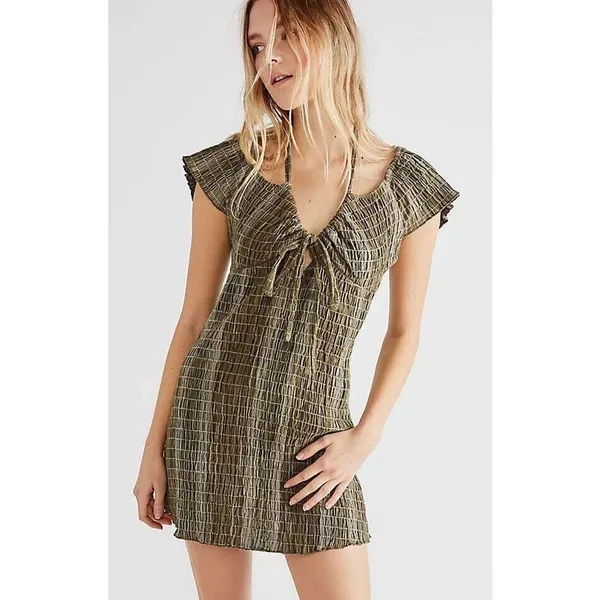 Free People Tropical Feels Mini Dress Size M. B-5 - Image 2