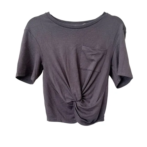 ARITZIA Wilfred Free Twist Front Top Gray‎ Medium - Image 2
