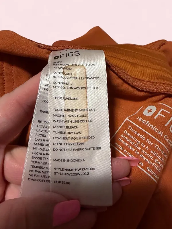 Figs Women's Burnt Orange Zamora Jogger Scrubs - Image 4