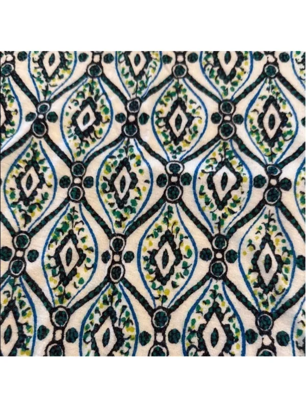 Ann Taylor Green and Blue Patterned Top Medium - Image 3