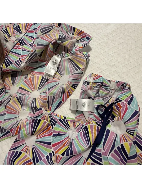 BedHead PJS Trina Turk Pajamas Fanfare Print Cotton Poplin Shorts Set NWT Sz XL - Image 12