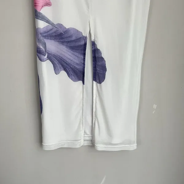 Peppermayo Waiting For Dawn White Floral Mesh Maxi Skirt Size 2 - Image 8