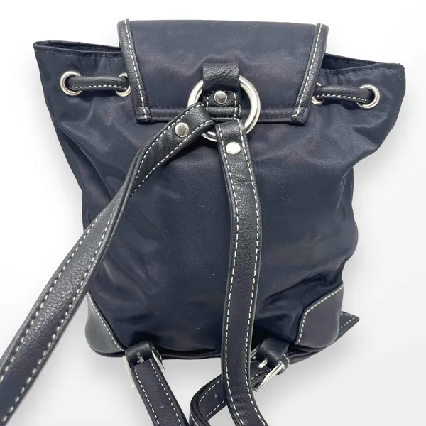 00s GUESS Vintage Black Drawstring Backpack - Image 2