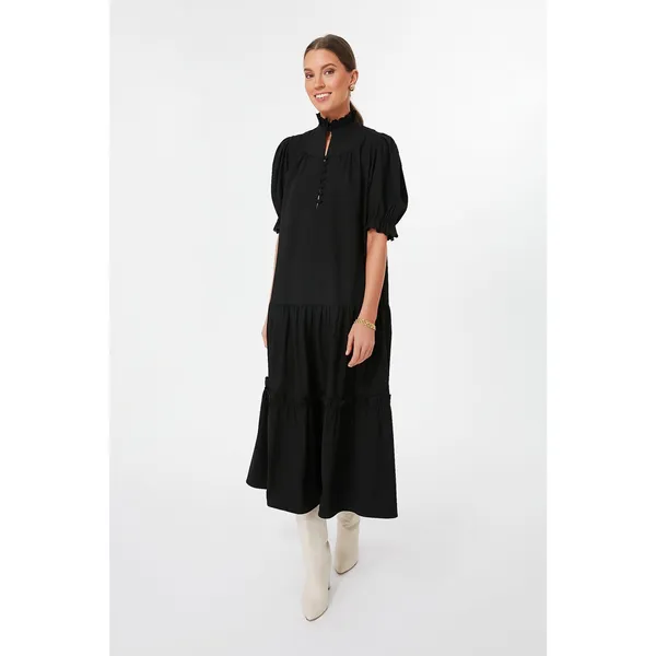 Tuckernuck Pomander Place Black Selena High Neck Maxi Dress Sz M - Image 8