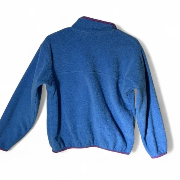 Patagonia Vintage Made in USA Synchilla Snap-T Fleece Pullover Blue Purple 10‎ - Image 2