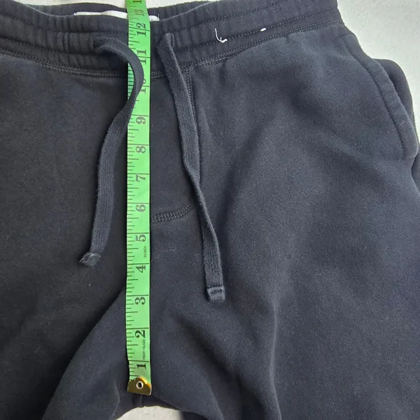 Hollister -1411 Black High Rise Wide Leg Cropped Fleece Barrel Sweatpants‎ S - Image 6