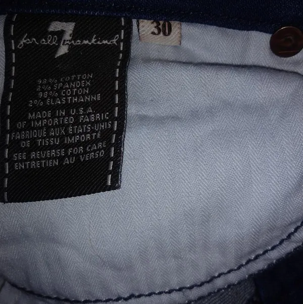 7 For All Mankind 10 30 A Pocket Dark Wash Jeans - Image 5
