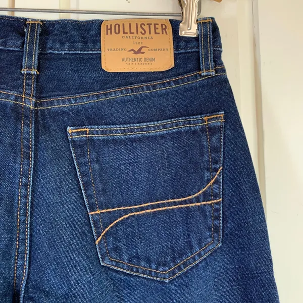 Hollister Womens Straight Leg Jeans Dark Wash Indigo Blue Denim Size‎ 29x32 READ - Image 4