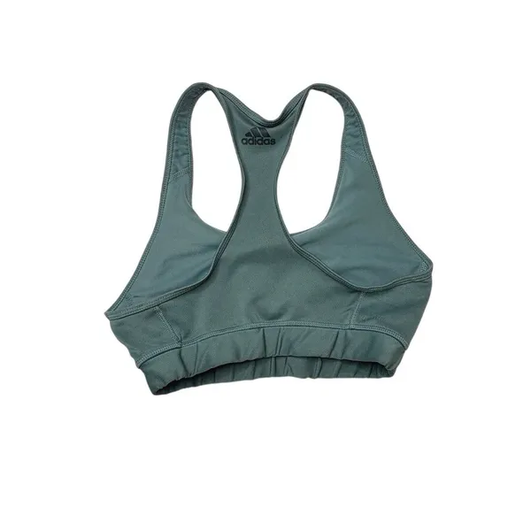 Adidas Sportswear Green Climalite Logo Sports Bra SMALL Gym Workout Lounging - Image 3