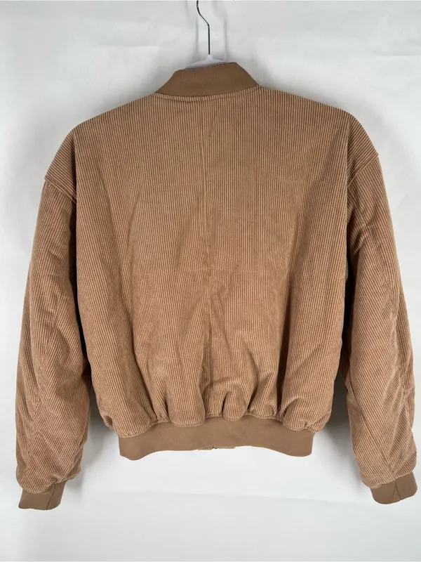 Thread & Supply Camel Corduroy‎ Bomber Jacket Size XS Tan - Image 6