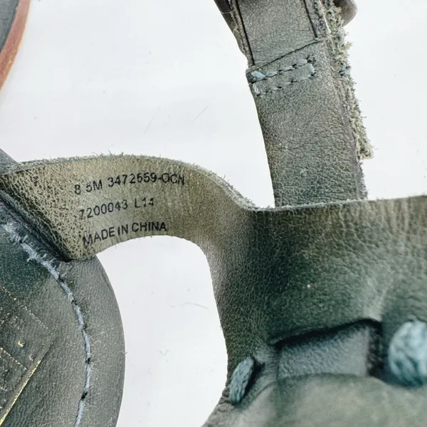 Frye Taylor Sandals‎ Leather Thong Blue/Green Women’s 8.5 Bohemian - Image 8