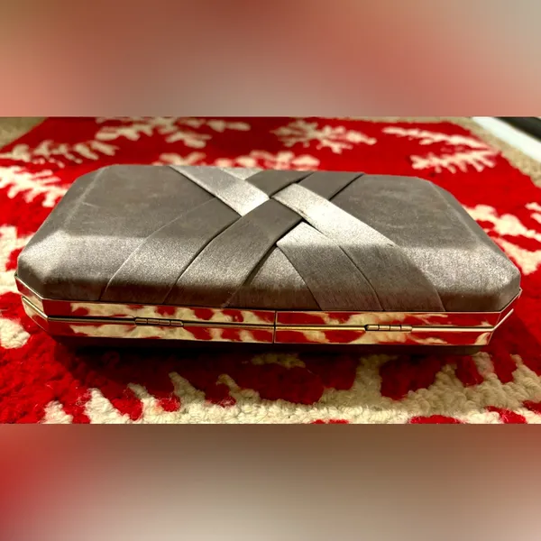 NWOT silver satin clutch by INC - Image 3