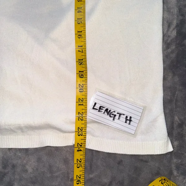 Lululemon Cashlux‎ Still At Ease Cream Open Tulip Back Long Sleeve Knit Sweater - Image 10