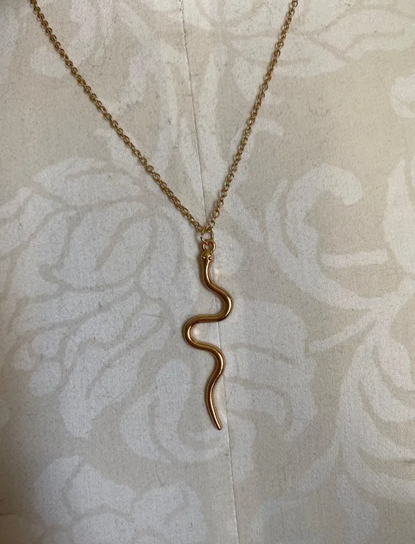 Gold Snake Necklace - Image 2