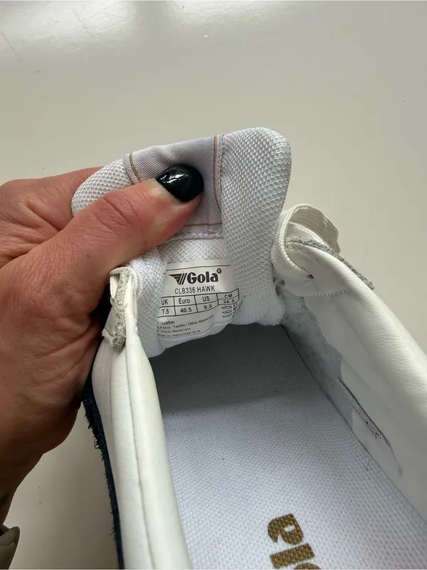 Gola Classics Hawk Leather Sneakers Size 9.5 White - Image 8
