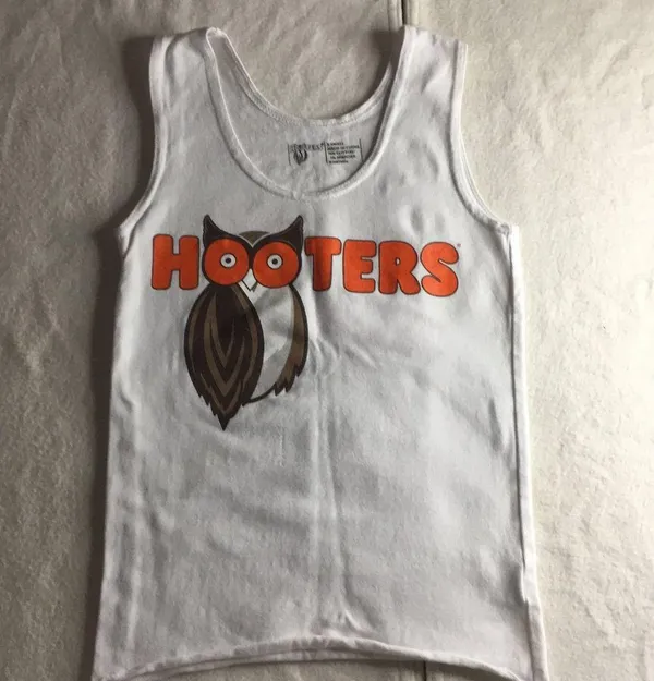 B36 #14 Hooters Girl Worn Tank Top White Size XSmall - Image 4