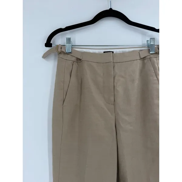 J.Crew‎ Flare Pant Womens 00 Beige Linen Blend Slim Fit BR152 Quiet Luxury NWT - Image 12