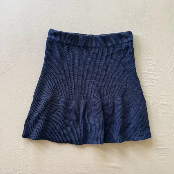 Zara Ribbed Knit Flounce Mini Skirt - Image 2