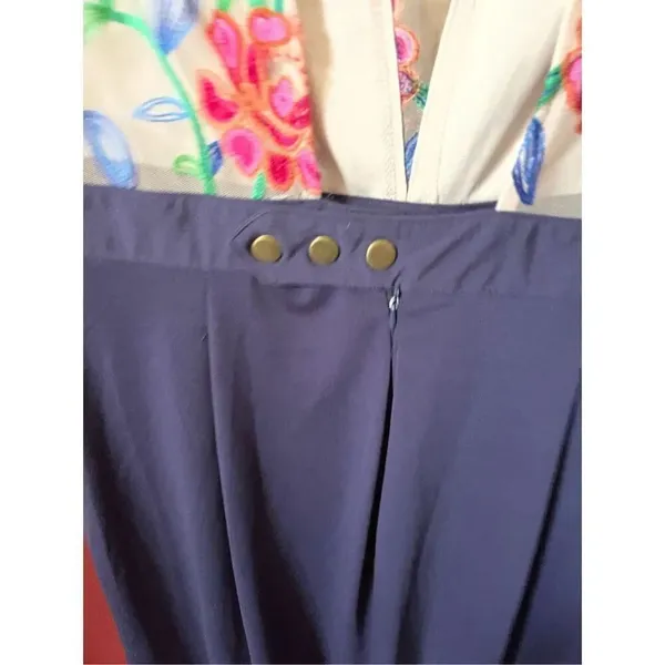 Acevog size L embroidered top blue knit skirt. - Image 7
