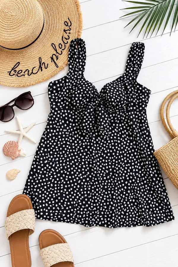Croft & Barrow Swimsuit Black One-Piece - Image 2