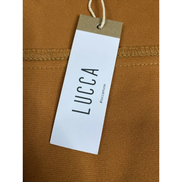 LUCCA Shacket Women Small Camel‎ Brown Faux Wool Utility Jacket Cozy Fall New - Image 6