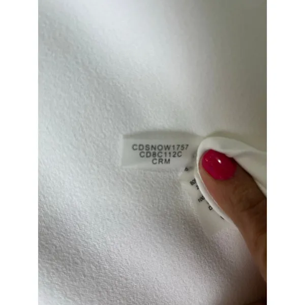 Calvin‎ Klein White Fit & Flare Dress Sleeveless Bridal Shower Cocktail 8 New - Image 9