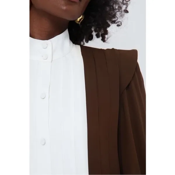 TUCKERNUCK X India Hicks Chocolate and Ivory Grove Blouse NWT Size XXXL - Image 5