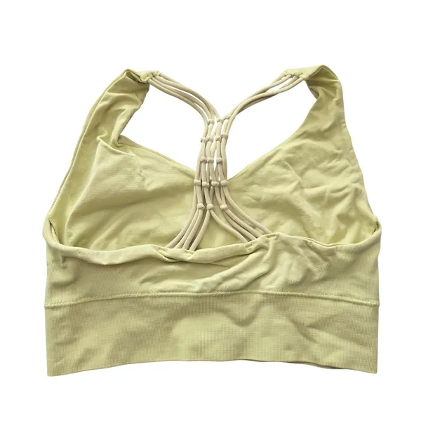 Y2K Green 90s 2000s Crisscross Macrame Retro Activewear Sports Bra‎ Top Medium - Image 6