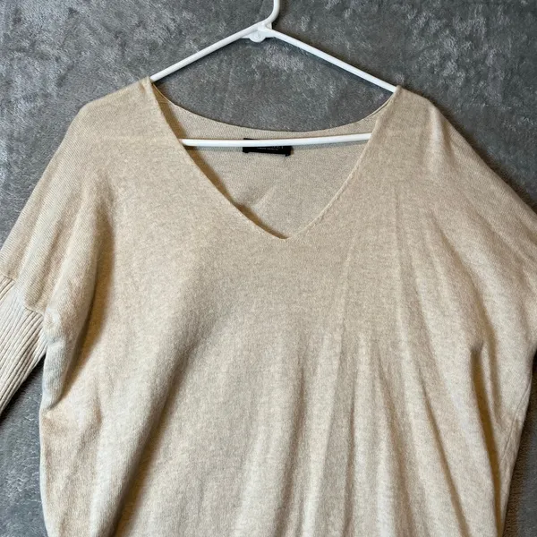 Twinset Sz M Oversized V Neck Sweater Wool Angora Hair Blend Women's‎ - Image 2