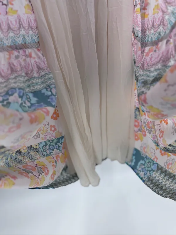 Anthropologie GATHERED MAXI DRESS Tiered Boho Printed Floral Lined Bohemian - Image 9