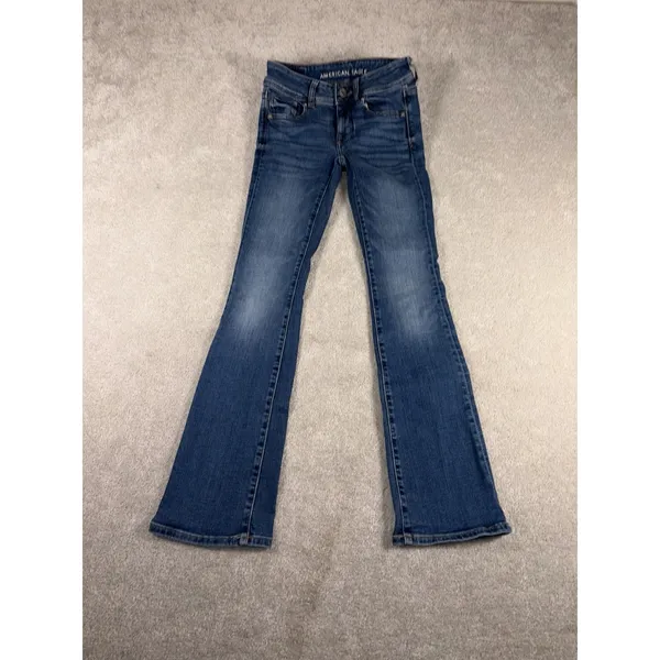 american eagle kick boot‎ jeans super stretch 000 short - Image 2