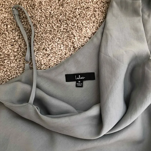 Lulus Sage Green Asymmetrical Midi Dress - Image 4